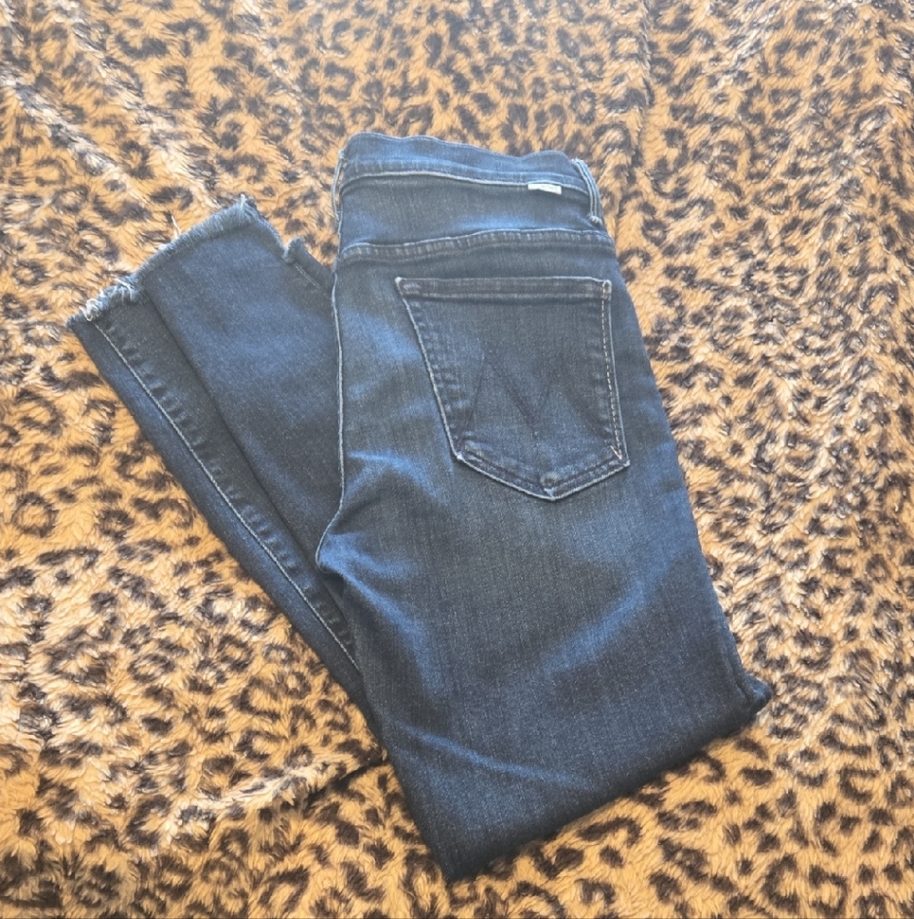MOTHER Dark Blue Ankle Jeans